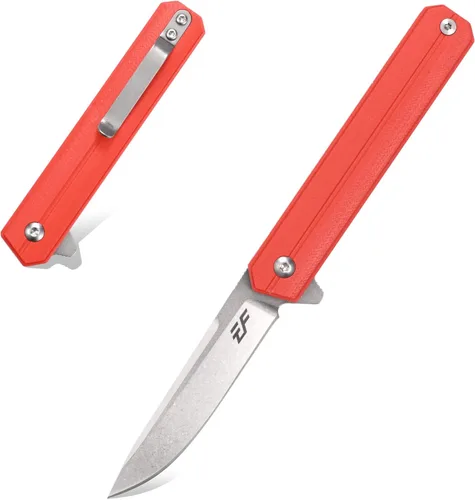 Vista 10 de Eafengrow EF64 cuchillo plegable con hoja de acero D2, mango G10, multiherramienta, cuchillo de bolsillo para camping, senderismo, herramienta