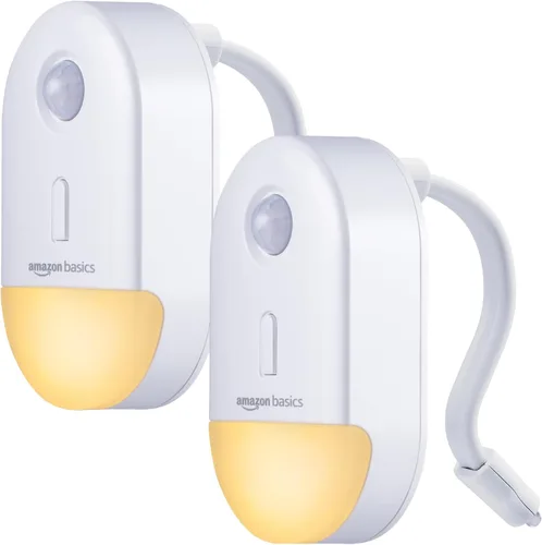 Vista 11 de Amazon Basics Barra de luz LED USB/funciona con pilas, sensor de movimiento giratorio, luces adhesivas, 250 lúmenes, 12 pulgadas, iluminación debajo