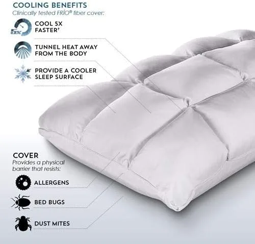 Vista 6 de PureCare Cooling SoftCell Chill - Almohada de látex, reversible y ajustable, tamaño King (PCFRIOL618)