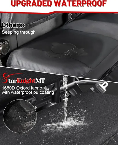 Vista 2 de Funda de Asiento de Banco Mule Compatible con Kawasaki Mule 600/610 2005-2016 y Mule SX 2017-2023, Accesorio Funda de Asiento UTV Impermeable