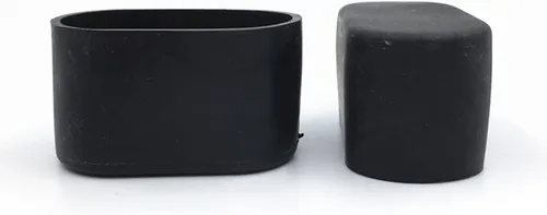Vista 2 de Almohadillas negras para patas de silla, cubierta de protección para patas de muebles de madera dura, tapas de patas de silla de suelo, 0.63 x