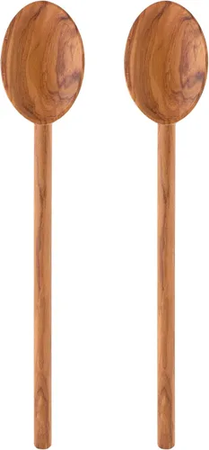 Vista 6 de Eddington's - Juego de cucharas de cocina de madera de olivo italiano, hechas a mano en Europa, juego de 2