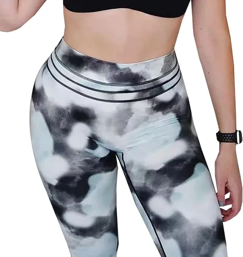 Vista 2 de Aoxjox Leggings de entrenamiento de cintura alta para mujer, con control de abdomen, pantalones de yoga suaves y suaves de 26 pulgadas