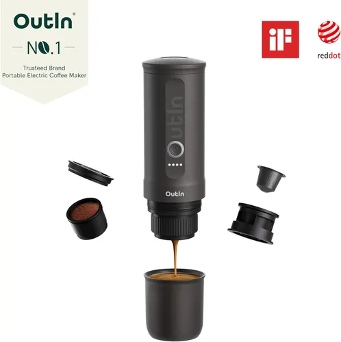 Vista 2 de OutIn Nano Máquina de café espresso eléctrica portátil con vaso de viaje