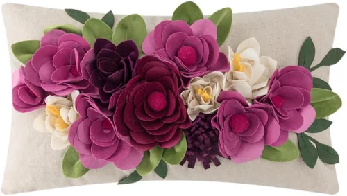 Vista 15 de OiseauVoler Fundas de Cojín Decorativas con Flores 3D Fundas de Almohada con Acento Floral para Sofá Cama Hogar Sala de Estar Decoración