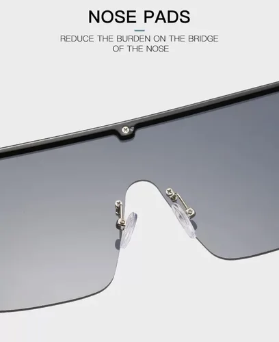 Vista 9 de W&Y YING Gafas de sol de gran tamaño con parte superior plana para hombres y mujeres, semirremolques, elegantes y de gran tamaño, gafas deportivas
