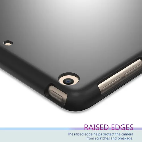 Vista 5 de Puxicu Funda para iPad mini 1 2 3, diseño delgado mate TPU goma suave TPU cubierta protectora para 7.9 "iPad mini funda 1ª 2ª 3ª generación, negro