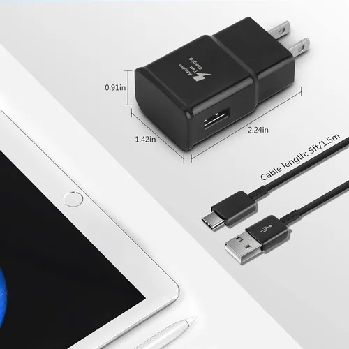 Vista 6 de KAIMENGLONG - Kit de cargador rápido adaptable, cargador de pared USB de carga rápida para Samsung Galaxy S21/S21 Ultra 5G / S10 /S20 / S10e / S9