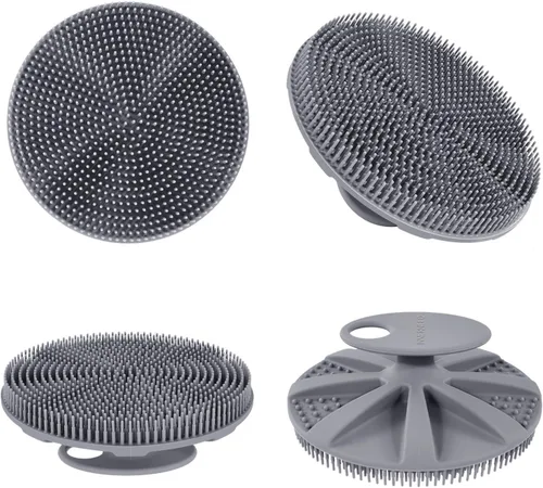 Vista 7 de INNERNEED Cepillo de ducha de silicona suave de grado alimenticio, negro+