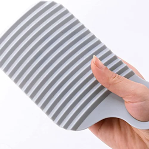 Vista 8 de Bluelans Linda tabla de lavandería mini tabla de lavar de mano de plástico portátil de viaje tabla de lavado a mano tabla para lavar ropa gris