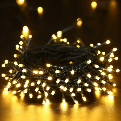 Vista 2 de Lyhope Luces de Navidad, 200 luces LED de 72 pies, 8 modos, funciona con pilas, impermeables, para exteriores e interiores, patio, césped, paisaje