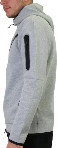 Vista 3 de Nike Sportswear Tech Suéter con capucha de vellón con cremallera completa, Gris oscuro veteadoNegro, XL