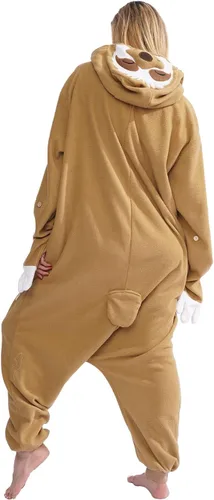 Vista 5 de Adult Sloth Onesie Pajamas Cosplay Animal Homewear Sleepwear Jumpsuit Costume for Women Men