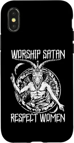 Vista 5 de Worship Satan Respect Women I Satanic Goat Head Case for iPhone 16