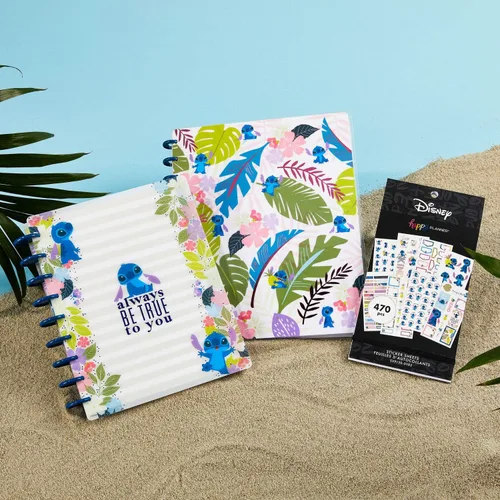 Vista 9 de Happy Planner - Agenda Disney Aloha Stitch, planificador de cuaderno Lilo and Stitch para la escuela y el trabajo, sin fechas, diario y mensual