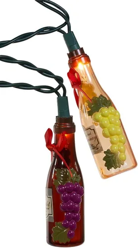 Vista 4 de Kurt Adler UL - Botella de vino de 10 luces con juego de luces adhesivas