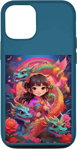 Vista 26 de Funda para iPhone 16 Chinese New Year of the Dragon 2024 Anime