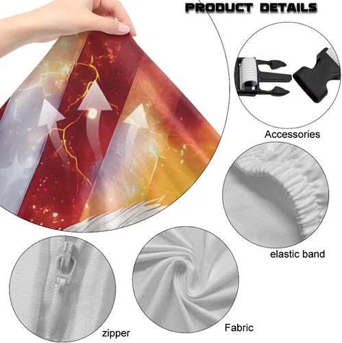 Vista 8 de Bald Eagle Gaming Protector for Students American Flag Stretchy Armrest Covers Patriotic Ergonomic Office Cover Dustproof Home & Dorm Room Decor