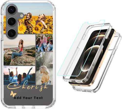 Vista 16 de Funda resistente personalizada para Samsung Galaxy S20 FE [protector de pantalla de vidrio templado] [carcasa de silicona suave] [parachoques de PC]