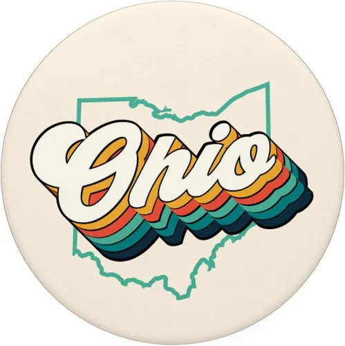 Vista 3 de Enchufe vintage Ohio Pop Retro 70s 80s Regalo de orgullo del hogar – PopSockets agarre y soporte para teléfonos y tabletas