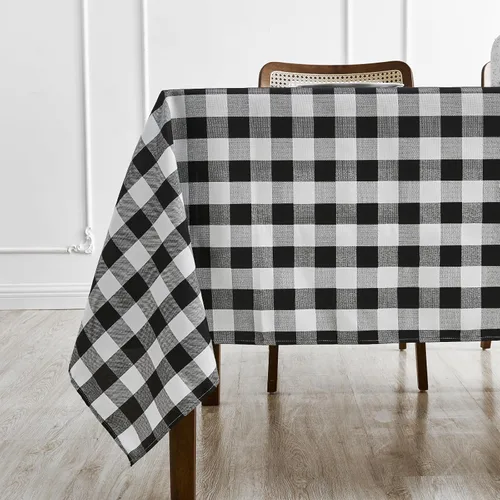 Vista 31 de BALCONY & FALCON Mantel Rectangular de Lino Sintético Impermeable Lavable Limpiable Cubierta de Mesa para Decoración de Mesa de Cocina Comedor
