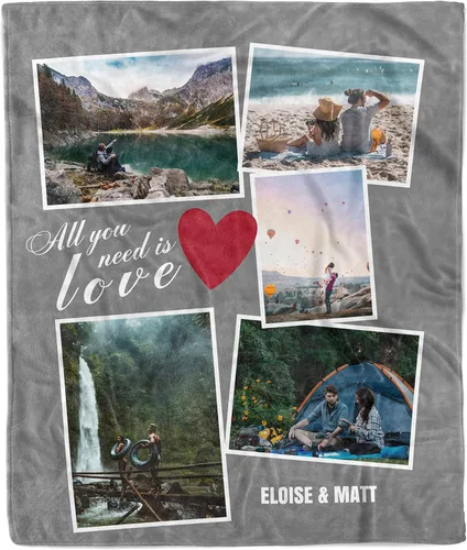 Vista 32 de Manta de collage de fotos personalizada, manta de boda. Manta de forro polar suave y acogedora, manta de fotos personalizada. Regalo para boda