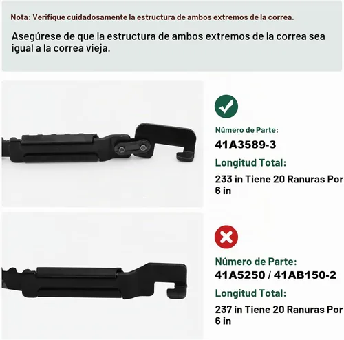 Vista 7 de 41A3589-3 - Cinturón de apertura de puerta de garaje para puerta de garaje de 7 pies compatible con Lift-Master, Chamberlain, Craftsman, abridor