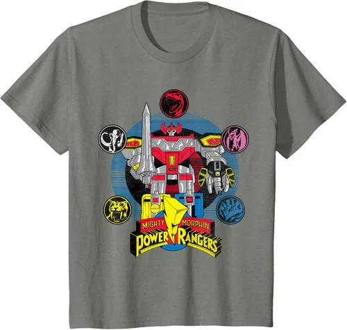 Vista 67 de Power Rangers Camiseta Megazord Asfalto