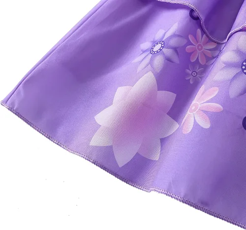 Vista 7 de knemmy Encanto Costume for Girl Mirabel Cosplay Outfit Princess Dress Halloween Christmas Party Dress Up Clothes
