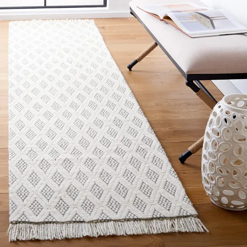 Vista 13 de SAFAVIEH Natura Collection - Alfombra de pasillo de 9 pies, color marfil y negro, diseño de transición, ideal para zonas de alto tráfico en pasillo