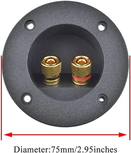 Vista 2 de Hahiyo Caja de altavoz redonda de 2.953 in de diámetro Soporte de copa de terminal de presión de sonido más alta Menos resonancia Conecte