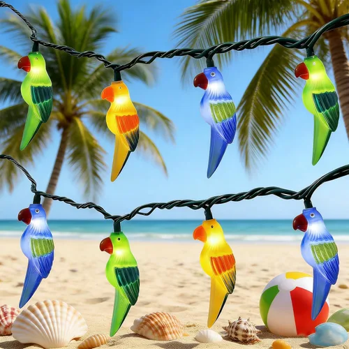 Vista 10 de Tira de luces de estrellas rojas, blancas y azules, 8.5 pies, luces de decoración del 4 de julio con 10 luces rojas, blancas y azules, tira de luces
