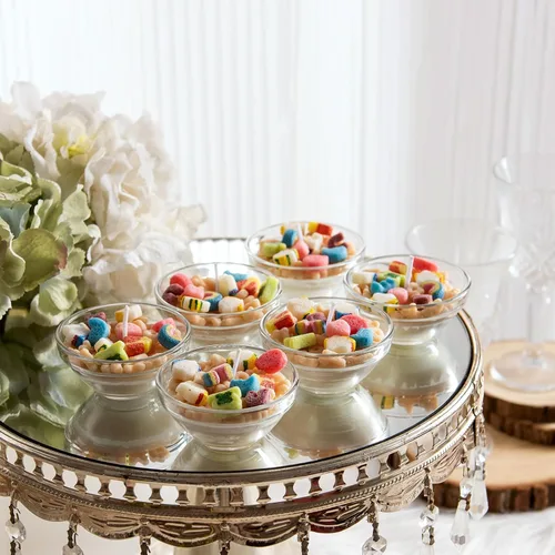 Vista 2 de Mini Velas aromáticas de cera de soja con forma de tazón de cereal de vainilla francesa divertida para recuerdo de boda (paquete de 6 piezas)