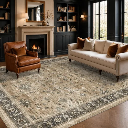 Vista 16 de Hazo Haus – Alfombra pequeña para entrada, cocina o baño, antideslizante con base de goma, resistente a las manchas y a la decoloración, diseño
