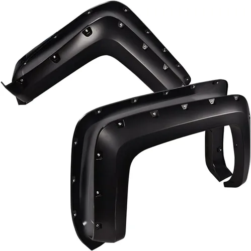 Vista 25 de CROSSDESIGN 4 guardabarros con canards delanteros compatibles con Chevy Camaro ZL1 2010-2015 MB estilo negro
