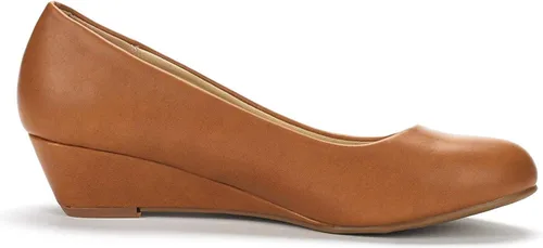 Vista 3 de DREAM PAIRS Debbie - Zapatos de tacón de cuña media para mujer
