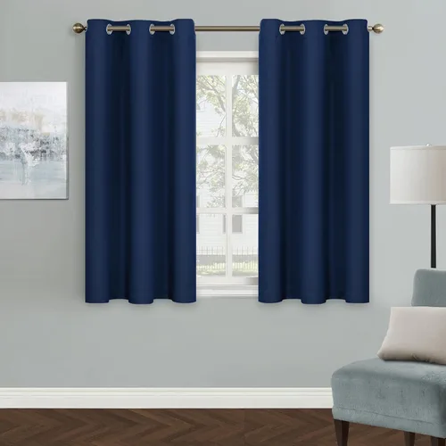 Vista 145 de MYSKY HOME Cortinas Aqua para Armario para Entrada Cortina Opaca para Puerta para Sala de Estar Cortina Oscurecedora de Habitación con Ojales