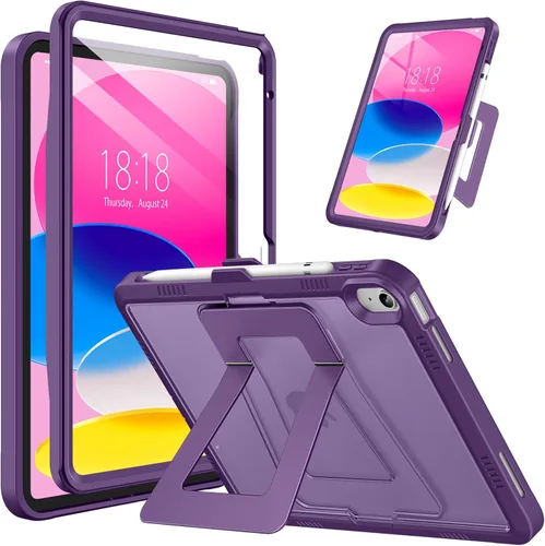 Vista 15 de DTTO Funda para iPad (A16) 11ª generación de 11 pulgadas 2025, funda para iPad de 10ª generación, soporte ajustable para vertical/paisaje, protector