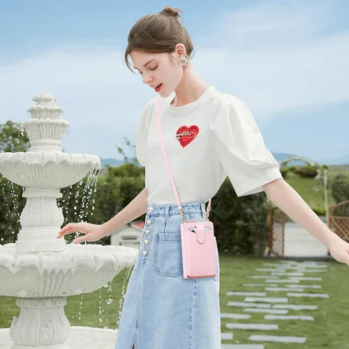 Vista 6 de Peacocktion - Bolso pequeño para teléfono celular, para mujeres, minibolso de hombro ligero para cruzarse por el cuello, con ranuras para tarjetas