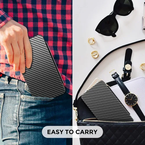 Vista 7 de HEIYING Game Card Case for Nintendo Switch&Switch OLED,Carbon Fibre Surface Processes Design Switch Lite Game Card Storage Case with 72 Game Card