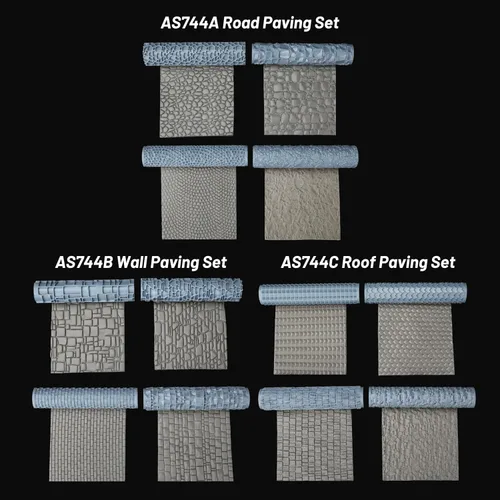 Vista 6 de Set de rodillos de terreno para modelado de espuma – Construye impresionantes techos para paquetes de terreno DND, bloques de construcción de As744-c