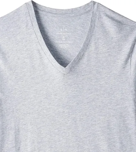 Vista 3 de Armani Exchange Camiseta de manga corta para hombre de algodón Pima con cuello en V