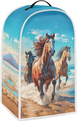 Vista 24 de Upetstory Funda antipolvo para licuadora de vaca, estilo bohemio, azteca, para cafetera, electrodomésticos, resistente a las manchas, lavable