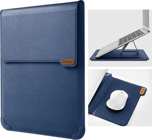 Vista 11 de Nillkin Funda para laptop de 15.6 pulgadas, funda para MacBook con soporte ajustable y alfombrilla para mouse, 2 modos de soporte, funda para laptop