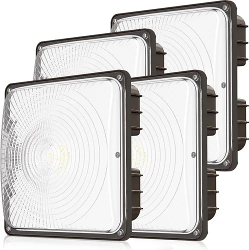 Vista 14 de CINOTON 80W luces de dosel LED 11200LM, luces LED comerciales para tienda 120Vac, luz LED de alta bahía al aire libre IP65 impermeable para techo