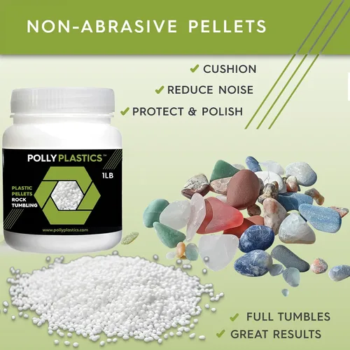 Vista 3 de Polly Plastics Pellets de polietileno de plástico de polipropileno – 1 libra de medios para aumentar la acción de volteo