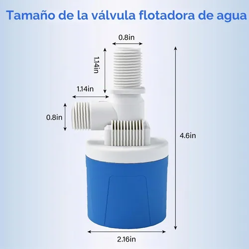 Vista 5 de Válvula de flotador de pulso de agua de entrada superior Aquapulse de 1/2 pulgada, sistema automático de control de nivel de agua, mini válvulas