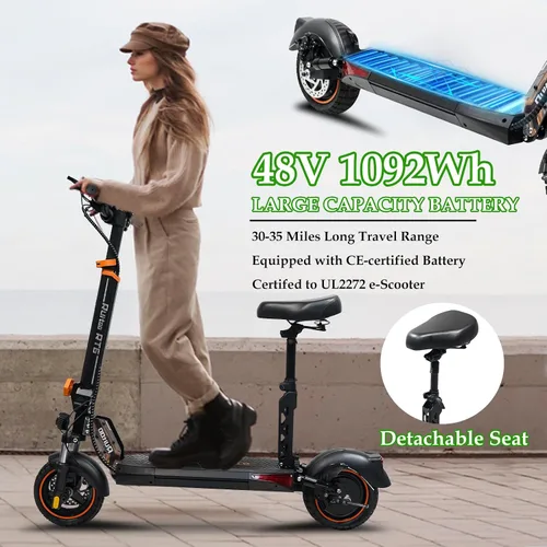 Vista 3 de Scooter eléctrico para adultos, 5600 W/1500 W/1200 W/800 W, scooter eléctrico rápido, 46/40/35 MPH velocidad máxima, batería de 27 Ah/20.8 Ah/15.6