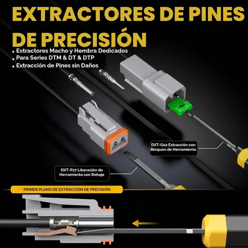 Vista 4 de Kit de herramienta de crimpado de conectores DxCRIMP Deutsch DT Series, conectores eléctricos impermeables para automóviles de 2/3/4/6 pines