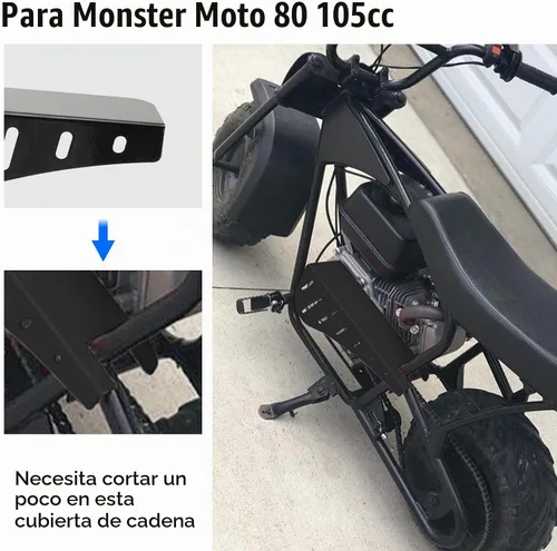 Vista 3 de YOXUFA Mini Protector de Cadena de Minimoto Cubierta de Embrague de Repuesto para Predator 212 196cc 224cc Coleman CT200U Baja Warrior MB200 A-Negro